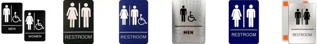 Clear Signs in accessible toilet